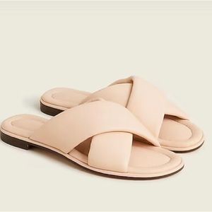 NWT J Crew Criss Cross Padded Leather Sandal Sz 8.5